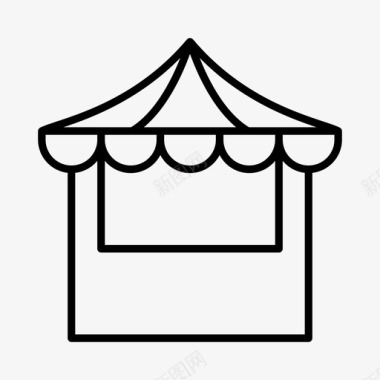 嘉年华帐篷游乐园马戏团图标图标