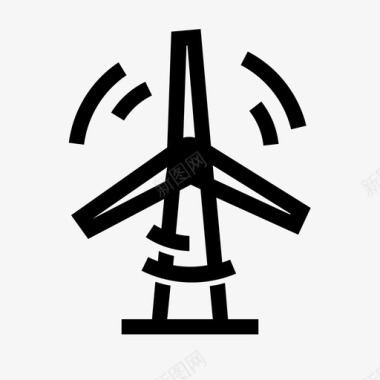 风车概念生态图标图标