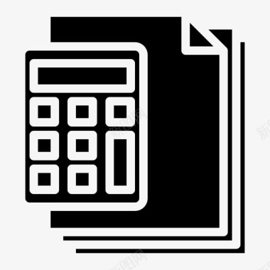 计算器37号文件实心图标图标