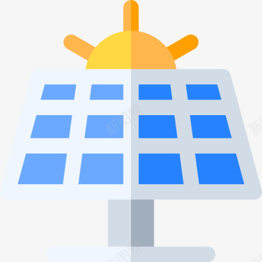 太阳能电池板电工工具和元件20扁平图标图标