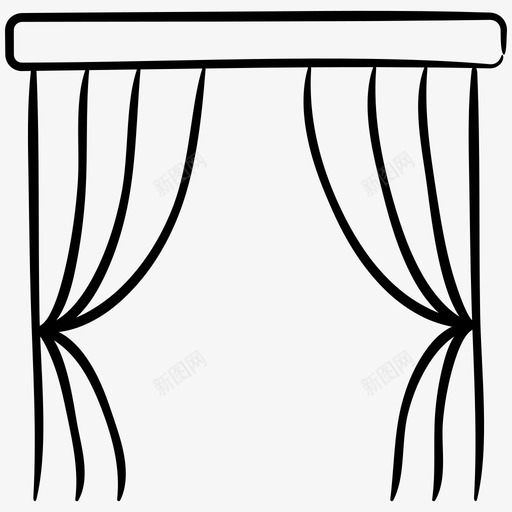 窗帘家具手绘图标svg_新图网 https://ixintu.com 图标 家具 手绘 窗帘