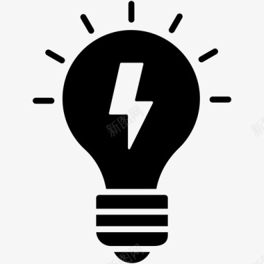 电灯泡生态能源有机能源图标图标