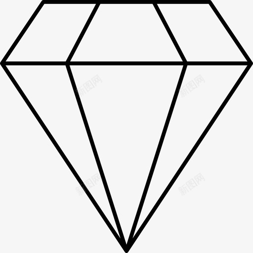 钻石创意宝石图标svg_新图网 https://ixintu.com 创意 图标 宝石 工艺 红宝石 线图 钻石