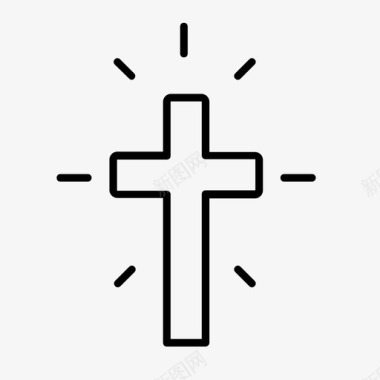 宗教十字架圣经教堂图标图标