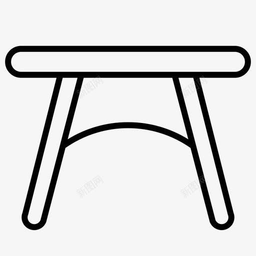 凳子家具装饰1轮廓图标svg_新图网 https://ixintu.com 凳子 家具 装饰 轮廓