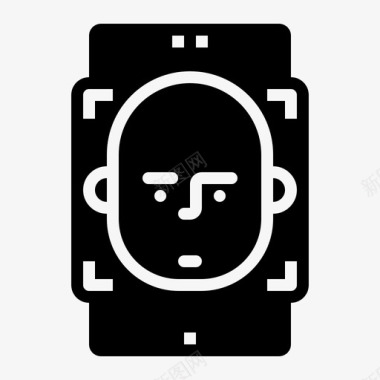 脸身份证手机图标图标