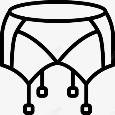吊带内衣4条直线型图标图标