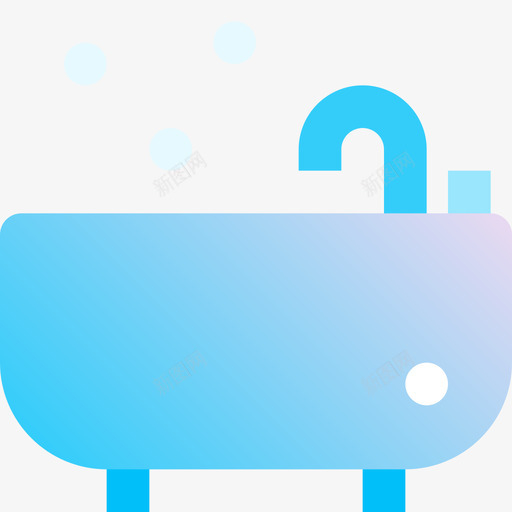 浴缸晚安2蓝色图标svg_新图网 https://ixintu.com 晚安 浴缸 蓝色