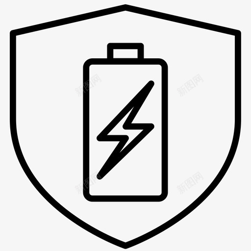 电池安全电池充电电池电量图标svg_新图网 https://ixintu.com 充电 安全 状态 电池 电量