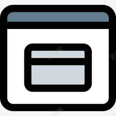 信用卡支付web应用程序登录页3线性颜色图标图标