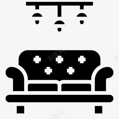 沙发游戏之夜5填充图标图标
