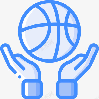 球篮球64蓝色图标图标