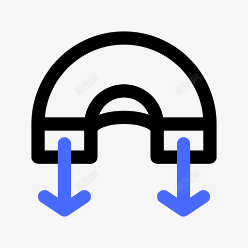 磁铁3d形状1双色调图标svg_新图网 https://ixintu.com 3d 双色 形状 磁铁 色调