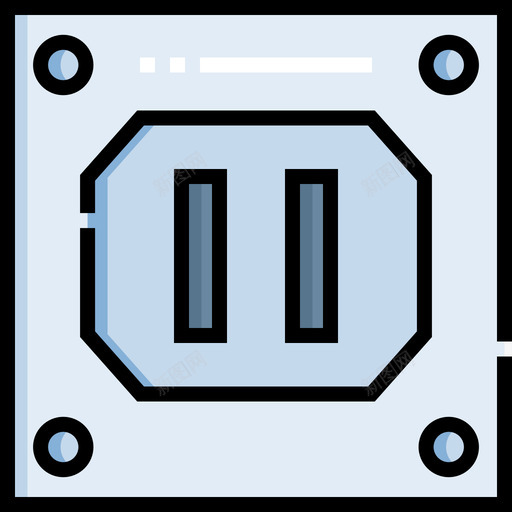 插座电工工具和元件10线颜色图标svg_新图网 https://ixintu.com 元件 工具 插座 电工 颜色