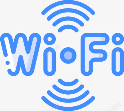 Wifi无线2蓝色图标图标