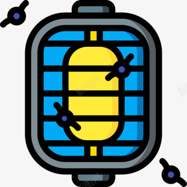 灯泡害虫防治2线颜色图标图标