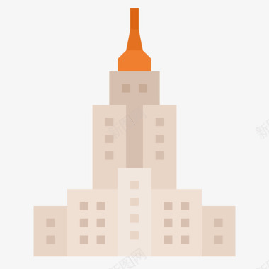 帝国大厦35号地标平层图标图标