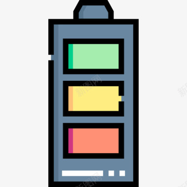 电池电工工具和元件10线性颜色图标图标