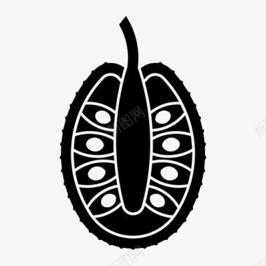 菠萝蜜健康素食图标图标