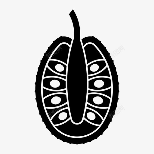 菠萝蜜健康素食图标svg_新图网 https://ixintu.com 健康 水果 素食 维生素 菠萝蜜