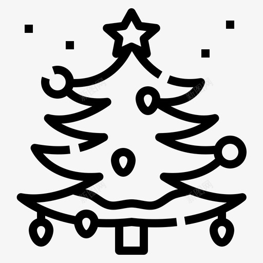圣诞树冬季圣诞节直系图标svg_新图网 https://ixintu.com 冬季 圣诞树 圣诞节 直系