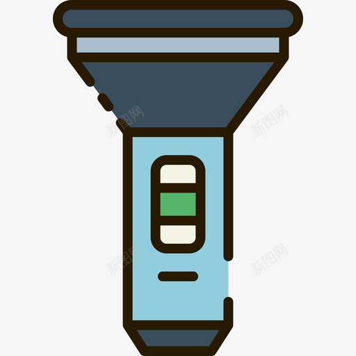 手电筒露营166线型颜色图标svg_新图网 https://ixintu.com 手电筒 线型 露营 颜色