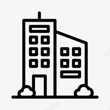 建筑劳动节1线性图标图标