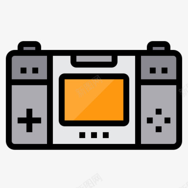 游戏控制器小工具35线性颜色图标图标
