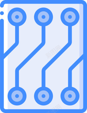 电路电气元件蓝色图标图标
