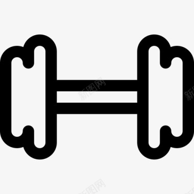 健身房呆在家里6直线型图标图标