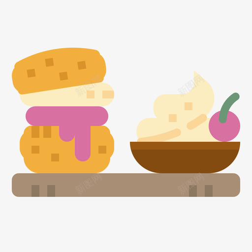 Sconeaugustbakery3扁平图标svg_新图网 https://ixintu.com Scone august bakery 扁平