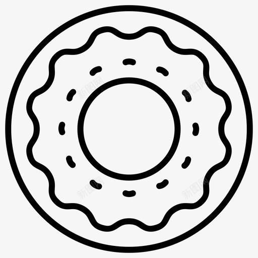 甜甜圈糖果食物图标svg_新图网 https://ixintu.com 甜甜 甜甜圈 糖果 食物