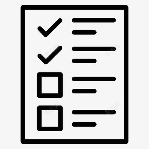 评估检查列表图标svg_新图网 https://ixintu.com 列表 报告 检查 论文 评估