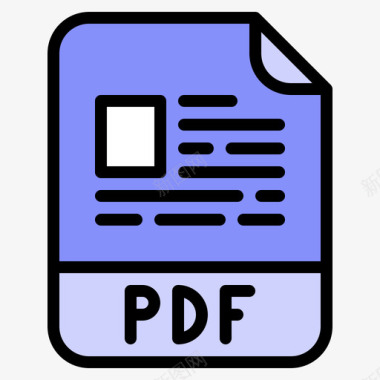 Pdf文件扩展名线颜色图标图标