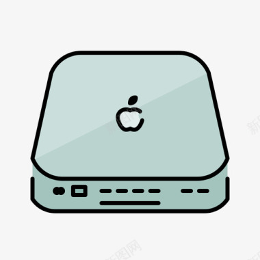 MacMini苹果产品1线性颜色图标图标