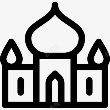 清真寺宗教37直系图标图标