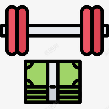 钱健身房78彩色图标图标
