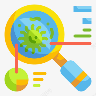搜索病毒传播23平坦图标图标