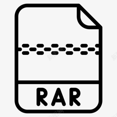 Rar文件扩展名2大纲图标图标