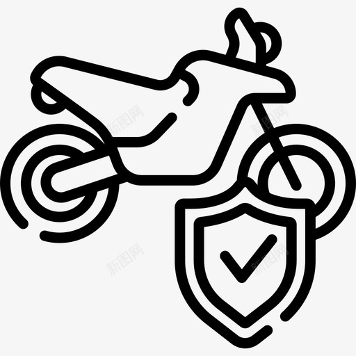 摩托车保险92直线型图标svg_新图网 https://ixintu.com 保险 摩托车 直线 线型