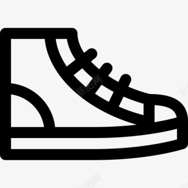 鞋嬉皮士34直线型图标图标