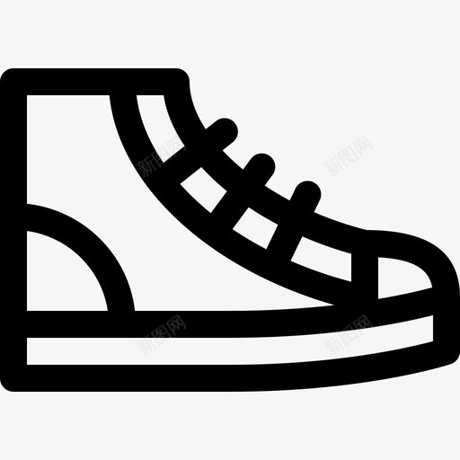 鞋嬉皮士34直线型图标svg_新图网 https://ixintu.com 嬉皮士 直线 线型