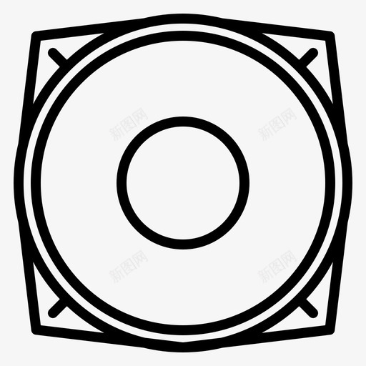 低音扬声器音乐147线性图标svg_新图网 https://ixintu.com 低音 扬声器 线性 音乐