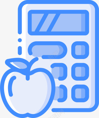 计算器饮食与健身5蓝色图标图标