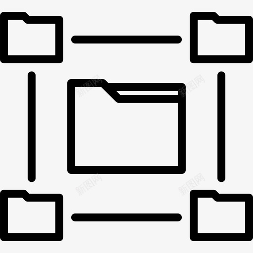文件夹大数据67线性图标svg_新图网 https://ixintu.com 大数 数据 文件夹 线性