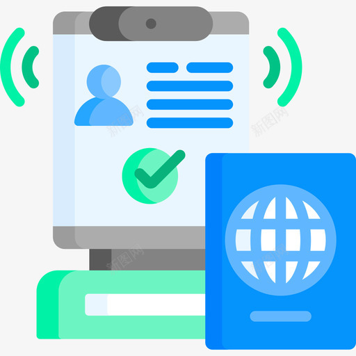 护照102号技术扁平图标svg_新图网 https://ixintu.com 102号 扁平 技术 护照