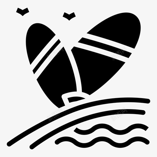 冲浪户外运动滑板图标svg_新图网 https://ixintu.com 冒险 冲浪 冲浪板 图标 夏季 字形 户外运动 滑板 运动 远足 野营
