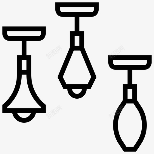 吊灯装饰室内图标svg_新图网 https://ixintu.com 吊灯 室内 家居装饰 灯笼 装饰