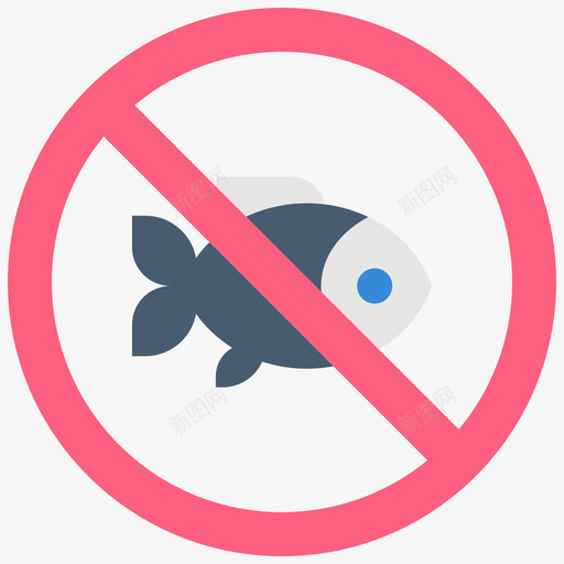 禁止钓鱼钓鱼56平坦图标svg_新图网 https://ixintu.com 平坦 禁止 钓鱼