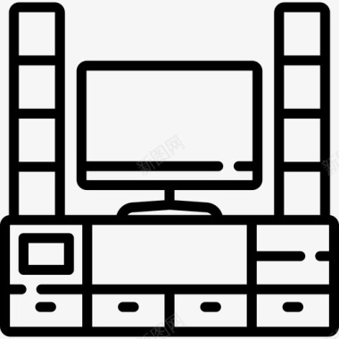 橱柜家具49直列式图标图标